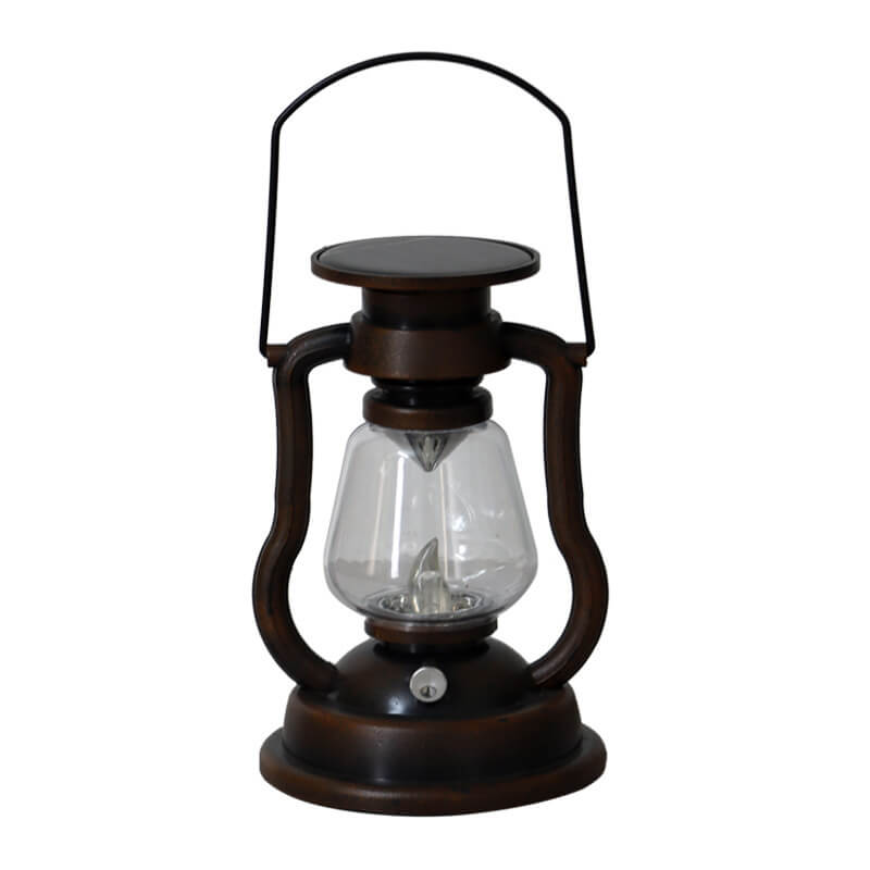Solar Retro Kerosene Lampe Hest Lampe LED Utendørs Hage Patio Dekorasjon Bærbar Flamme Stearinlys Lys | Skanto