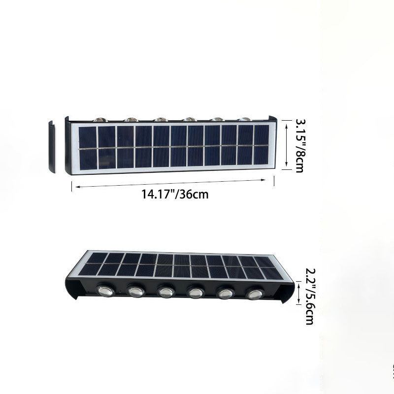 Skanto | Moderne Enkelhet Sol Vannavstøtende Rektangulær ABS PMMA LED Vegglampe For Utendørs Patio