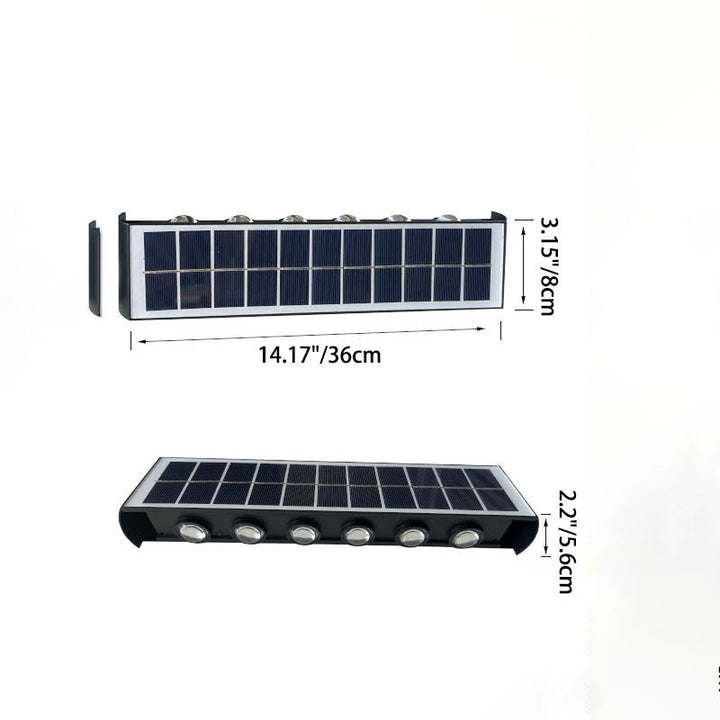 Skanto | Moderne Enkelhet Sol Vannavstøtende Rektangulær ABS PMMA LED Vegglampe For Utendørs Patio