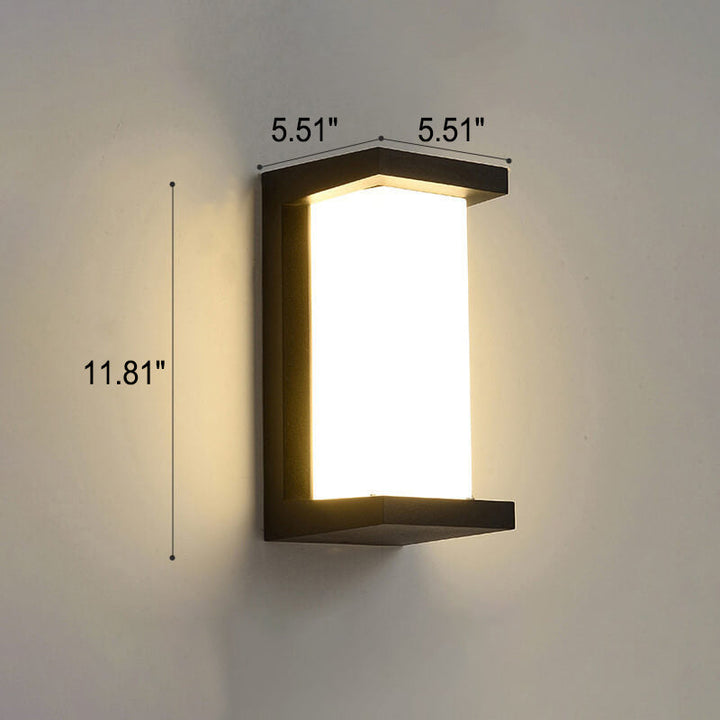 Moderne Kreativ Geometri Aluminium Utendørs Vanntett LED Vegglykt Lampe | Skanto
