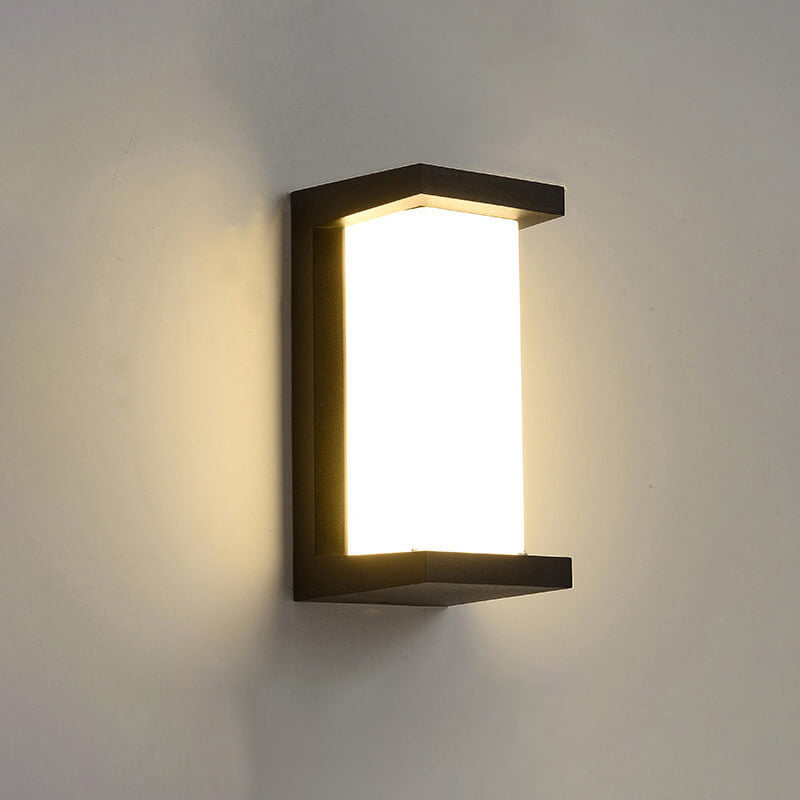 Moderne Kreativ Geometri Aluminium Utendørs Vanntett LED Vegglykt Lampe | Skanto