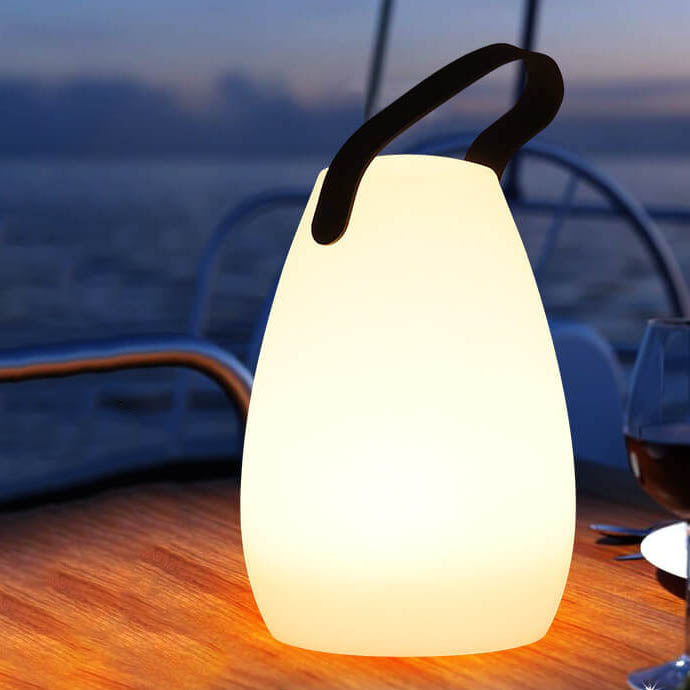 Skanto | Moderne Enkelhet Plast Rund Fyrkantet Hånd LED Bordlampe for Utendørs Patio