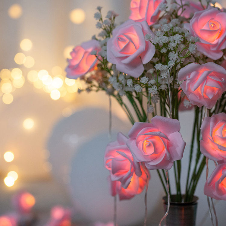 Skanto | Moderne Kreativ Rose Ferie Dekorasjon PV Bubble Mu LED Lyskjeder