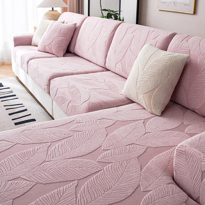 Skanto | Moderne Blader Jacquard Vanntett Anti-Ripe Stretch Full Dekke Sofa Dekke
