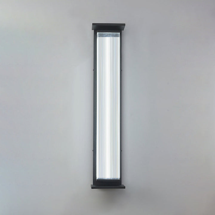 Moderne Minimalistisk Vanntett Rektangulær Rustfritt Stål Akryl LED Vegglygte Lampe For Utendørs Patio | Skanto
