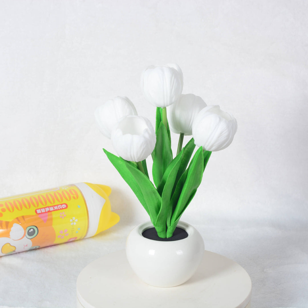 Skanto | Moderne Kreativ Simulering Tulipan Peony LED Nattlys Bordlampe