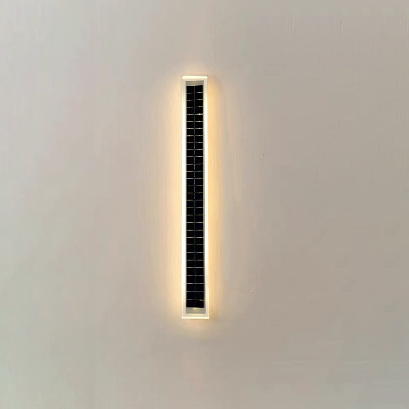 Minimalist Utendørs Solrektangulær Strip Vanntett Patio LED Vegglampe | Skanto