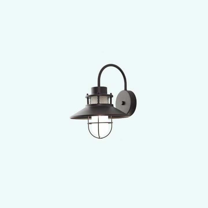 Utendørs Vanntett Jernkropp 1-Lys Utendørs Vegglampe | Skanto