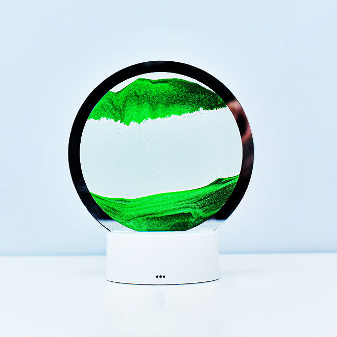Skanto | Kreativ Rund Timeglass Quicksand 3D LED Nattlampe Bordlampe