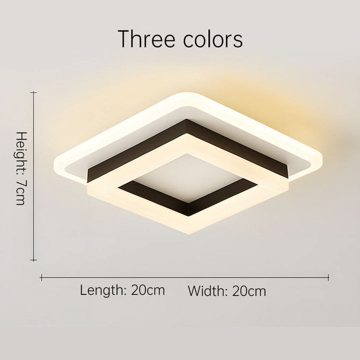 Quadratische LED-Deckenleuchte for moderne Innenräume