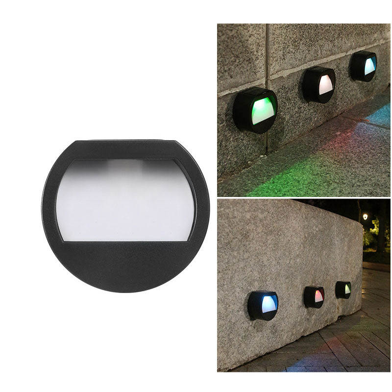 Utendørs solarmodul rund firkantet LED vanntett patio trappelys | Skanto