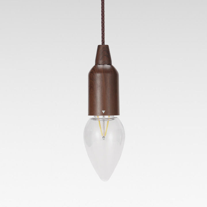 Retro bærbar, vanntett, rund trekjeglelampe med batteri og USB-tilkobling, 1 lyspære, ideell for camping og utendørsaktiviteter