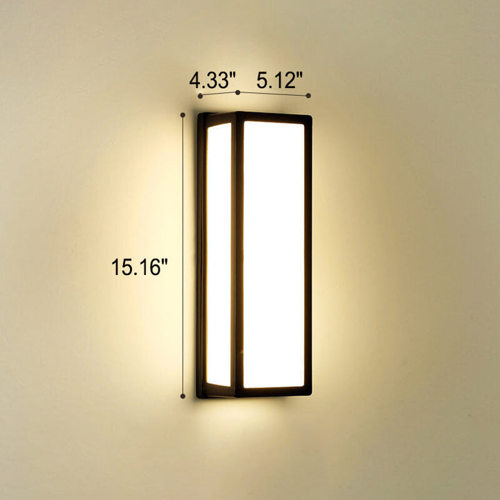 Moderne Kreativ Geometri Aluminium Utendørs Vanntett LED Vegglykt Lampe | Skanto