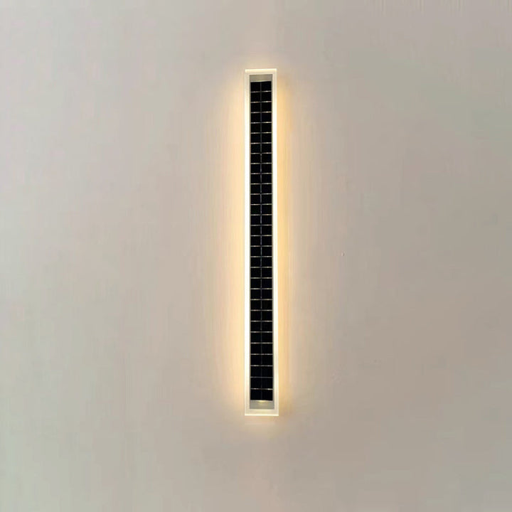 Minimalist Utendørs Solrektangulær Strip Vanntett Patio LED Vegglampe | Skanto
