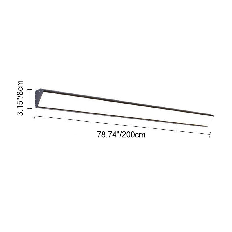Moderne Utendørs Lang Bar Aluminium Akryl Vanntett LED Vegglampe | Skanto
