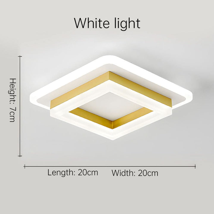 Quadratische LED-Deckenleuchte for moderne Innenräume