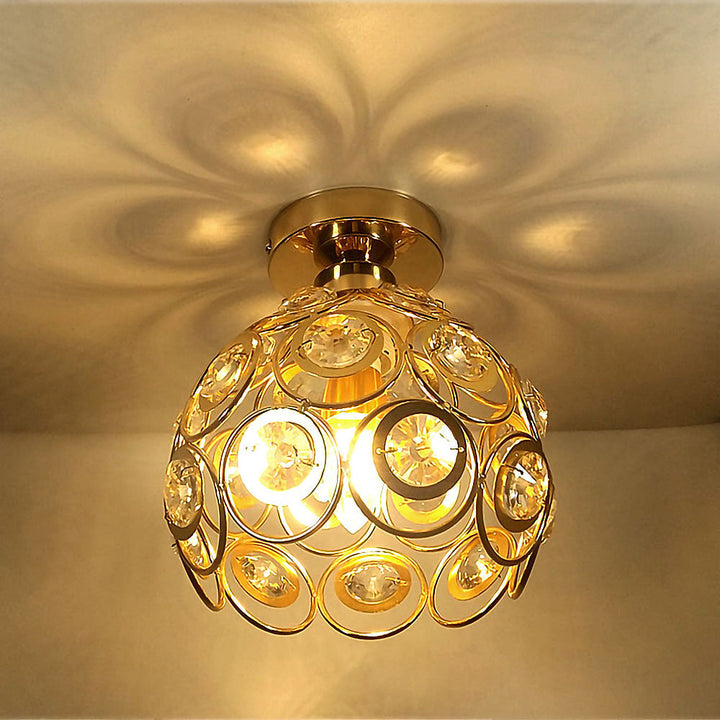 Skanto | Moderne Luksus Rund LED Taklampe laget av Krystallglass