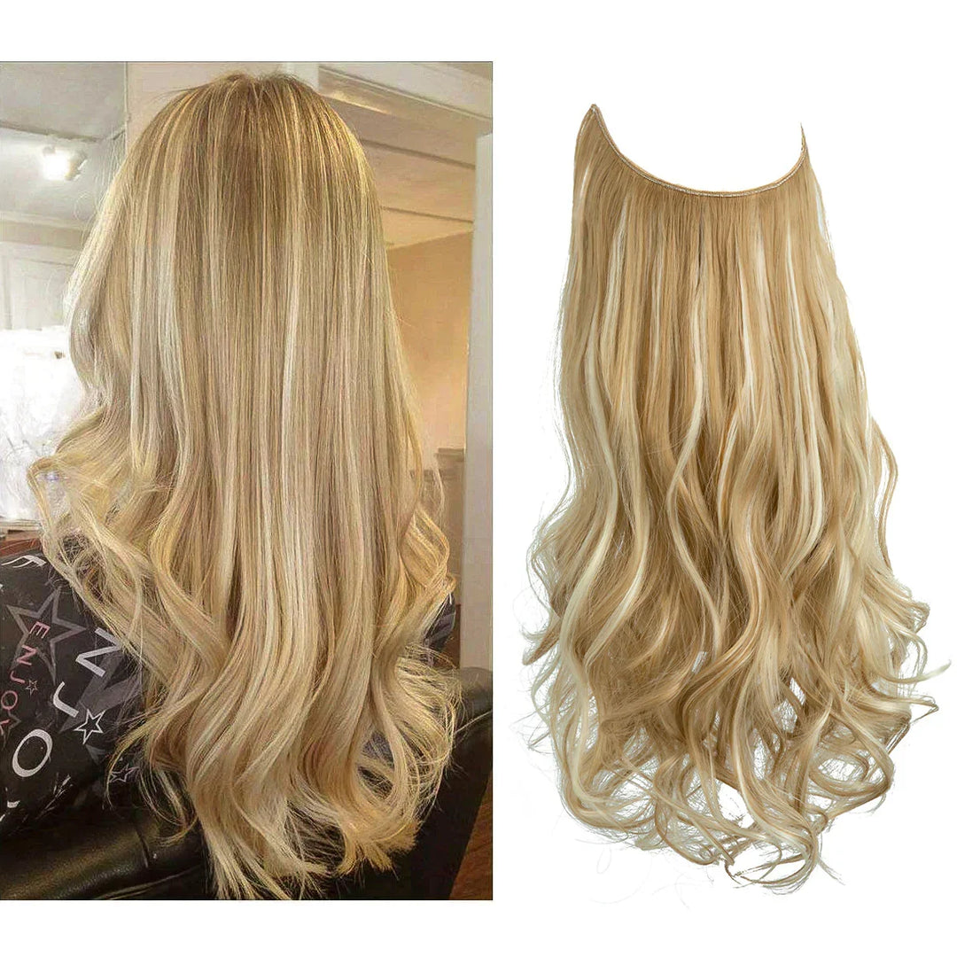 SecretHair | Echthaar Extensions | Natürliches Wellen-Volumen | Blond