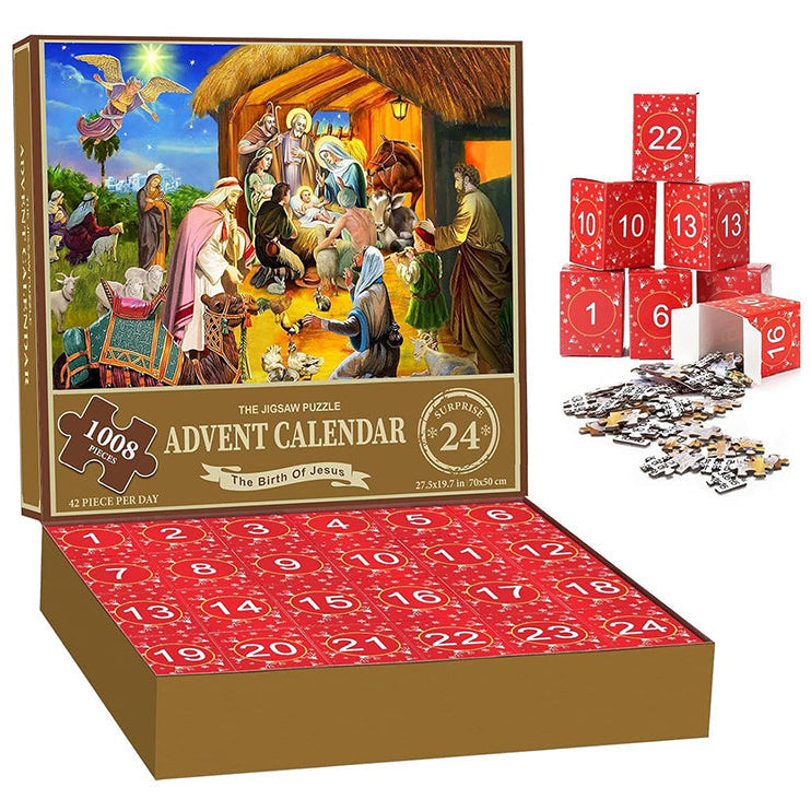 Skanto | 1000PCS Jule puslespill Adventskalender - Julegave