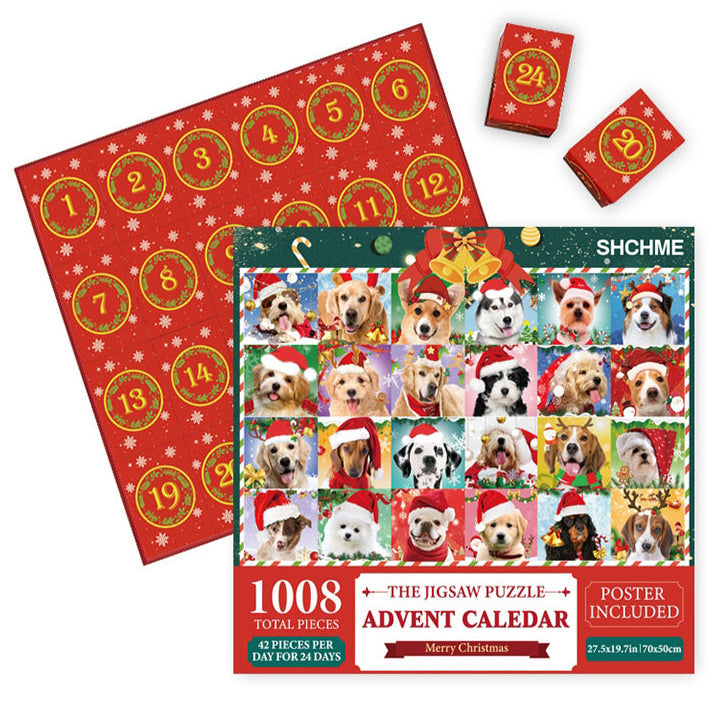 Skanto | 1000PCS Jule puslespill Adventskalender - Julegave