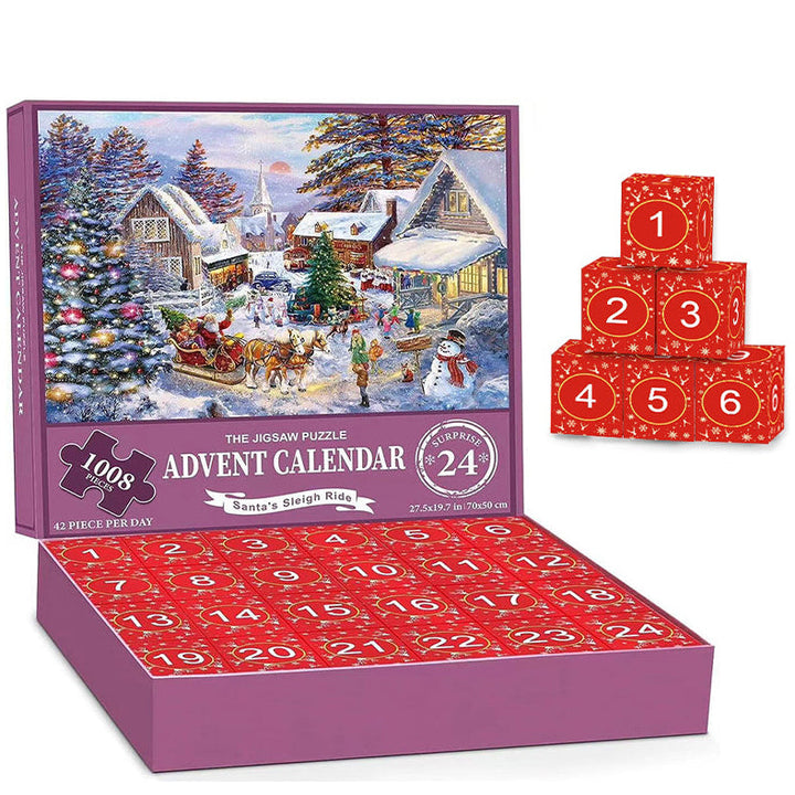 Skanto | 1000PCS Jule puslespill Adventskalender - Julegave