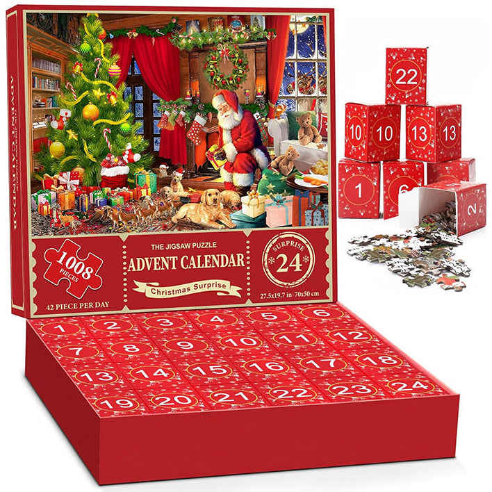 Skanto | 1000PCS Jule puslespill Adventskalender - Julegave