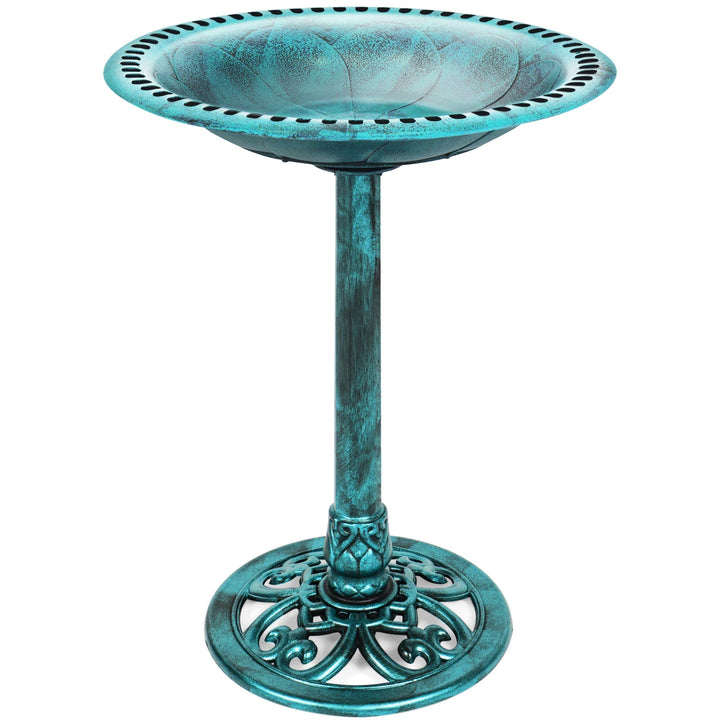 Skanto | Fuglebad for hagen med Fleur-de-Lis dekorasjon
