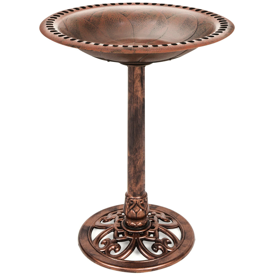 Skanto | Fuglebad for hagen med Fleur-de-Lis dekorasjon