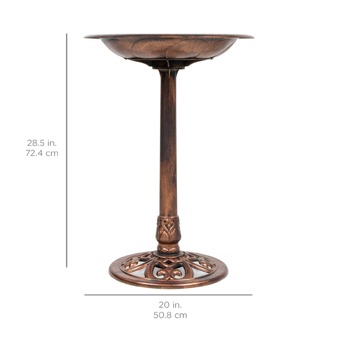 Skanto | Fuglebad for hagen med Fleur-de-Lis dekorasjon