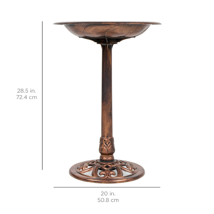 Skanto | Fuglebad for hagen med Fleur-de-Lis dekorasjon