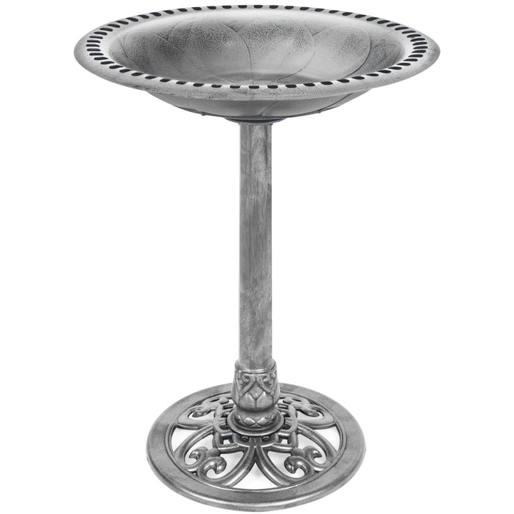 Skanto | Fuglebad for hagen med Fleur-de-Lis dekorasjon