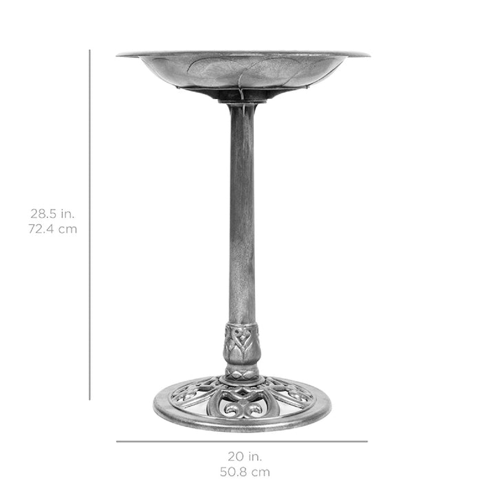 Skanto | Fuglebad for hagen med Fleur-de-Lis dekorasjon