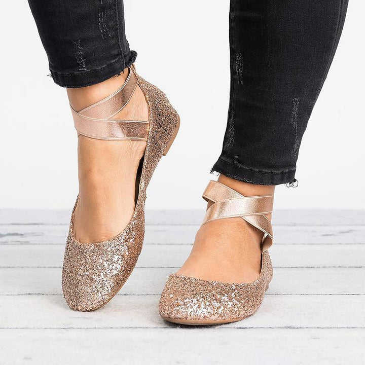 Skanto | Kvinner Pu Nubuck Flate Casual Ballerina Sko