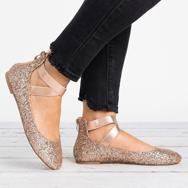 Skanto | Kvinner Pu Nubuck Flate Casual Ballerina Sko