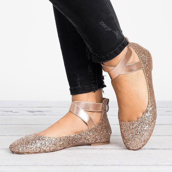 Skanto | Kvinner Pu Nubuck Flate Casual Ballerina Sko