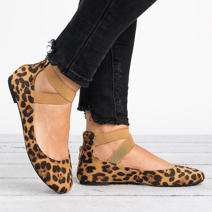 Skanto | Kvinner Pu Nubuck Flate Casual Ballerina Sko