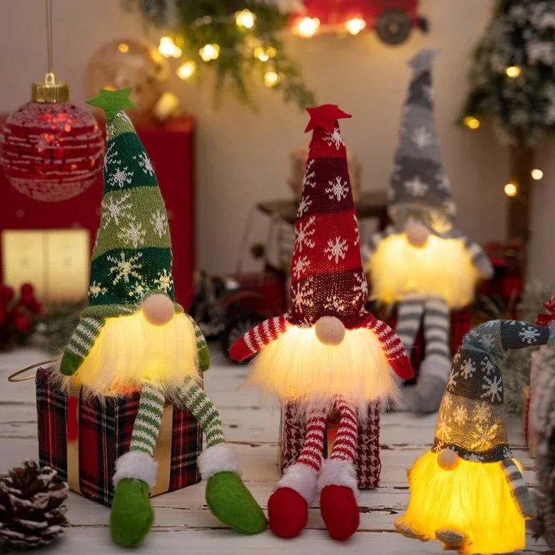 Skanto | Myk Plysj Gnom med Mild LED-Belysning