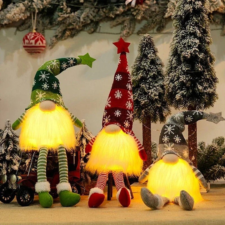 Skanto | Myk Plysj Gnom med Mild LED-Belysning