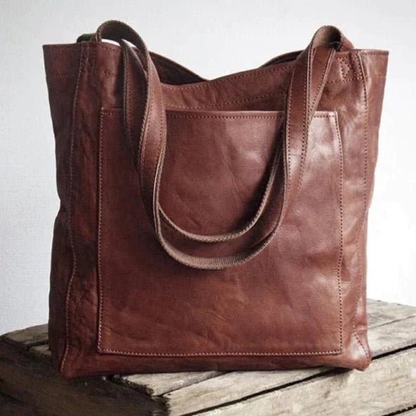 Strapazierfähige Schultertasche aus weichem Echtleder