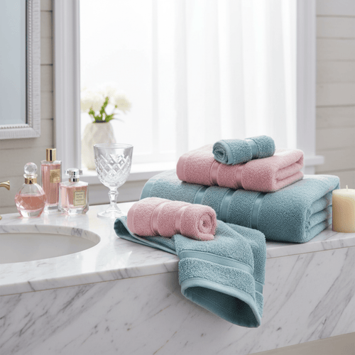 Skanto | Elenora Casa Håndklær | Myke, Lett & Svært Absorberende | Premium Bomull | Elegante Hånd- & Ansiktshåndklær for Stilig Pleie