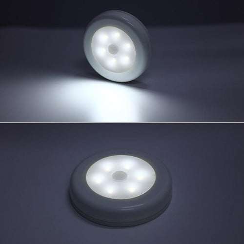 Skanto | IcoolGadgets Infrarød PIR Bevegelsessensor 6 Led Nattlys Trådløs Detektorlampa Vegglampe Lys Automatisk På/Av Klesskap Batteridrevet