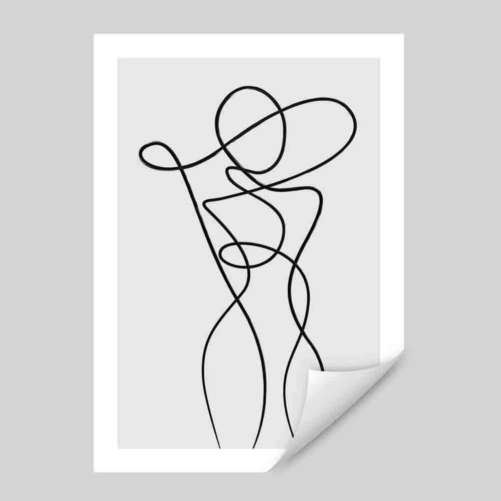 Abstrakt linjekunst veggplakat nr. 1