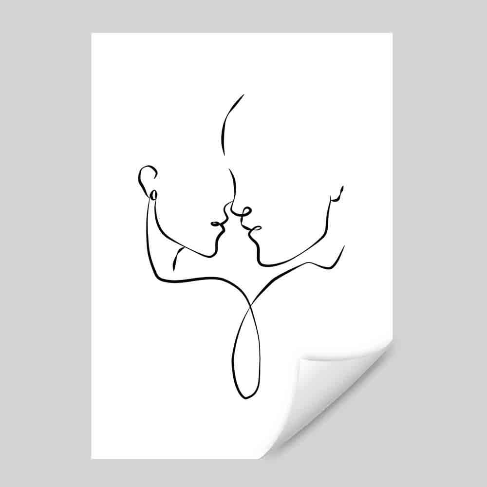 Abstrakt linjekunst veggplakat nr. 3