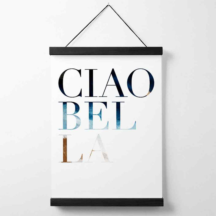 Abstrakt kunsttrykk med sitat, plakat og oppheng – Ciao Bella