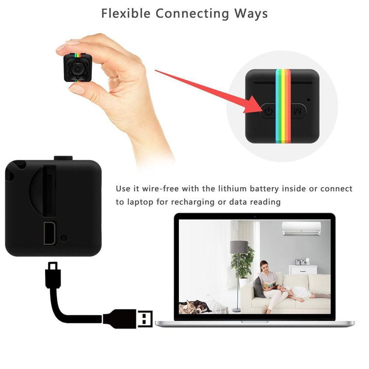 Skanto | Mi Kamera HD 1080P liten cam Sensor Natt Syn Camcorder Micro video Kamera DVR DV Bevegelsesopptaker Camcorder SQ 11