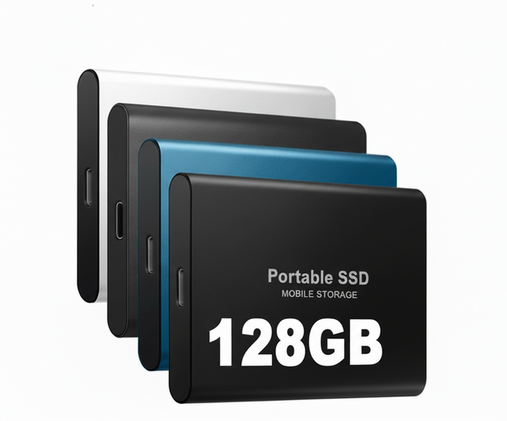 Skanto | Ekstern Bærbar SSD 128GB – Høy Overføringshastighet, USB-C