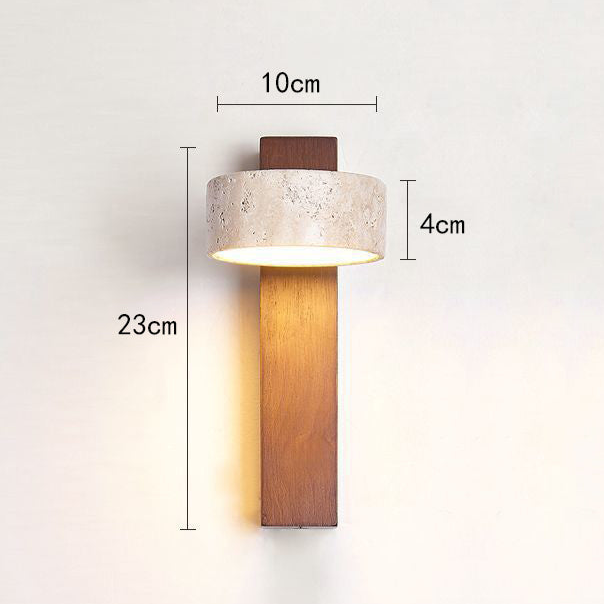 Skanto | Elfenbenfarget Travertin Vegglampe