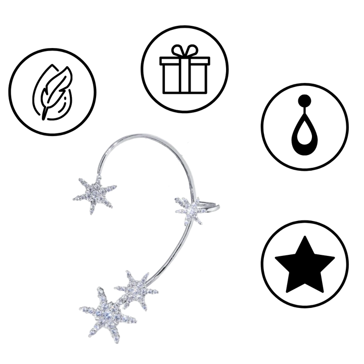 Et par Zirconia clip-on mote øredobber