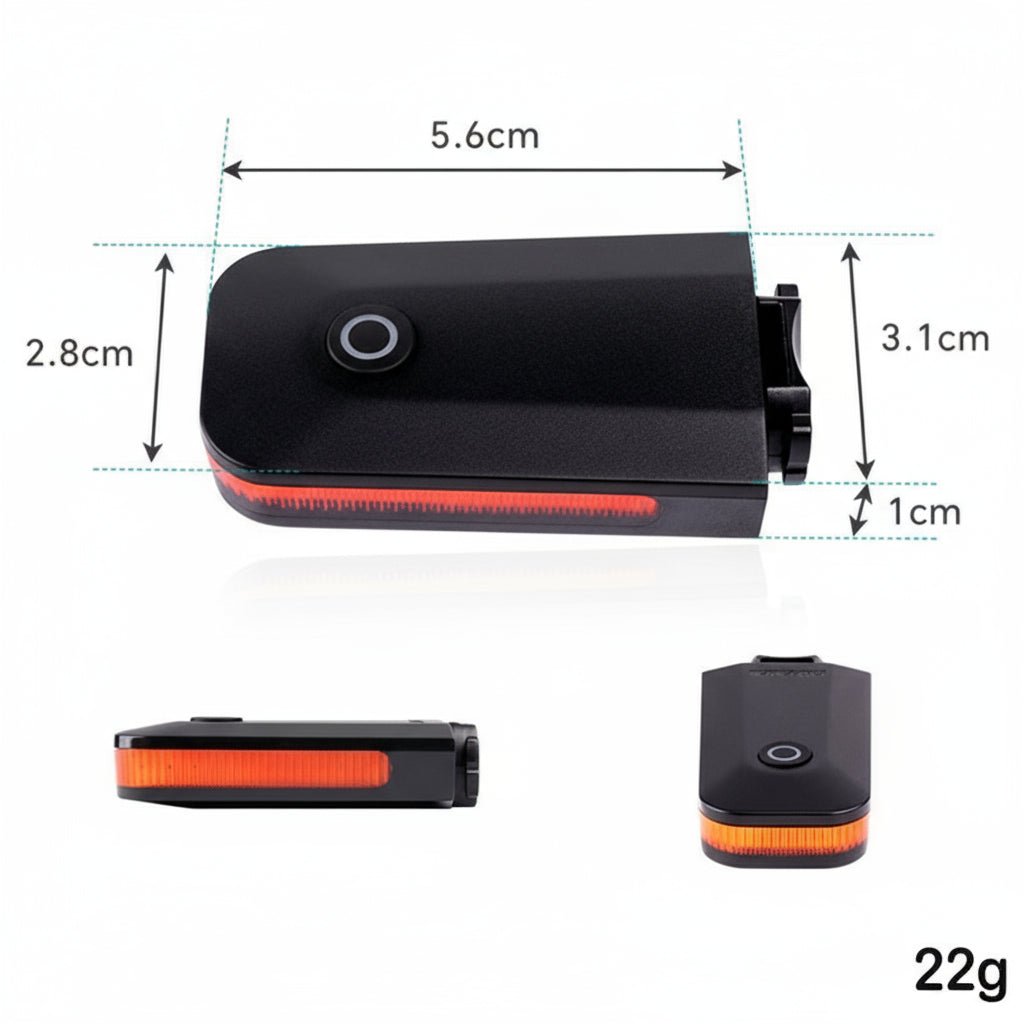 Skanto | USB oppladbart baklys for sykkel med automatisk bremsesensor og 300° synlighet