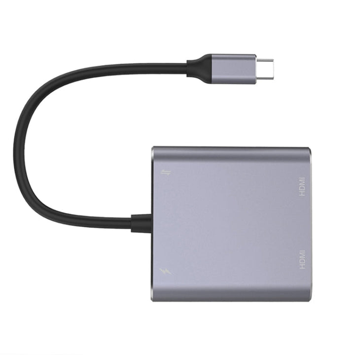 Skanto | 4 i 1 Type-C til Dual HDMI + USB + Type-C HUB Adapter
